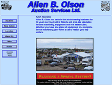 Tablet Screenshot of allenolsonauction.com